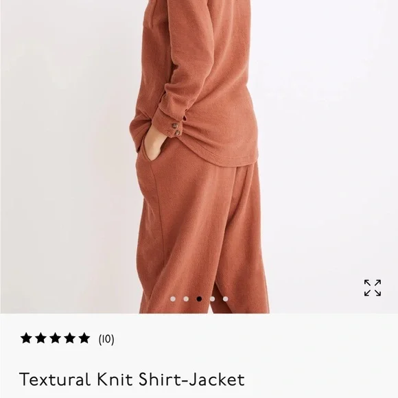 Madewell Textural Knit Shirt-Jacket Button Down size Small - Picture 4 of 8